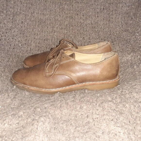 ROOTS CANADA-Vintage Brown Leather Oxfords-Latex Rubber Soles-Sz 8D-Excellent - Picture 2 of 7